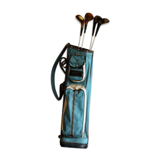 Burton golf bag and vintage clubs