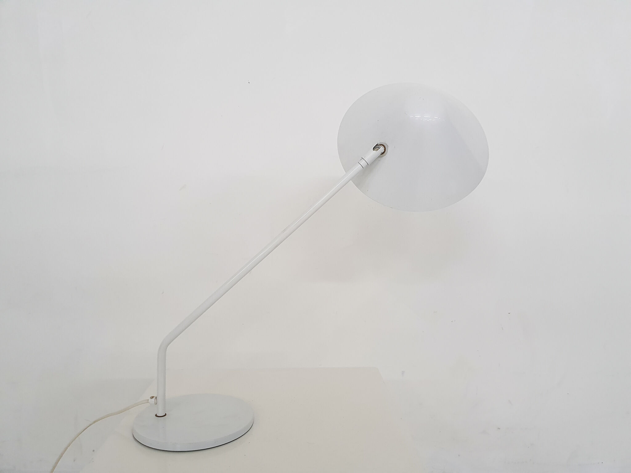 White metal Hala desk light, The Netherlands 1970