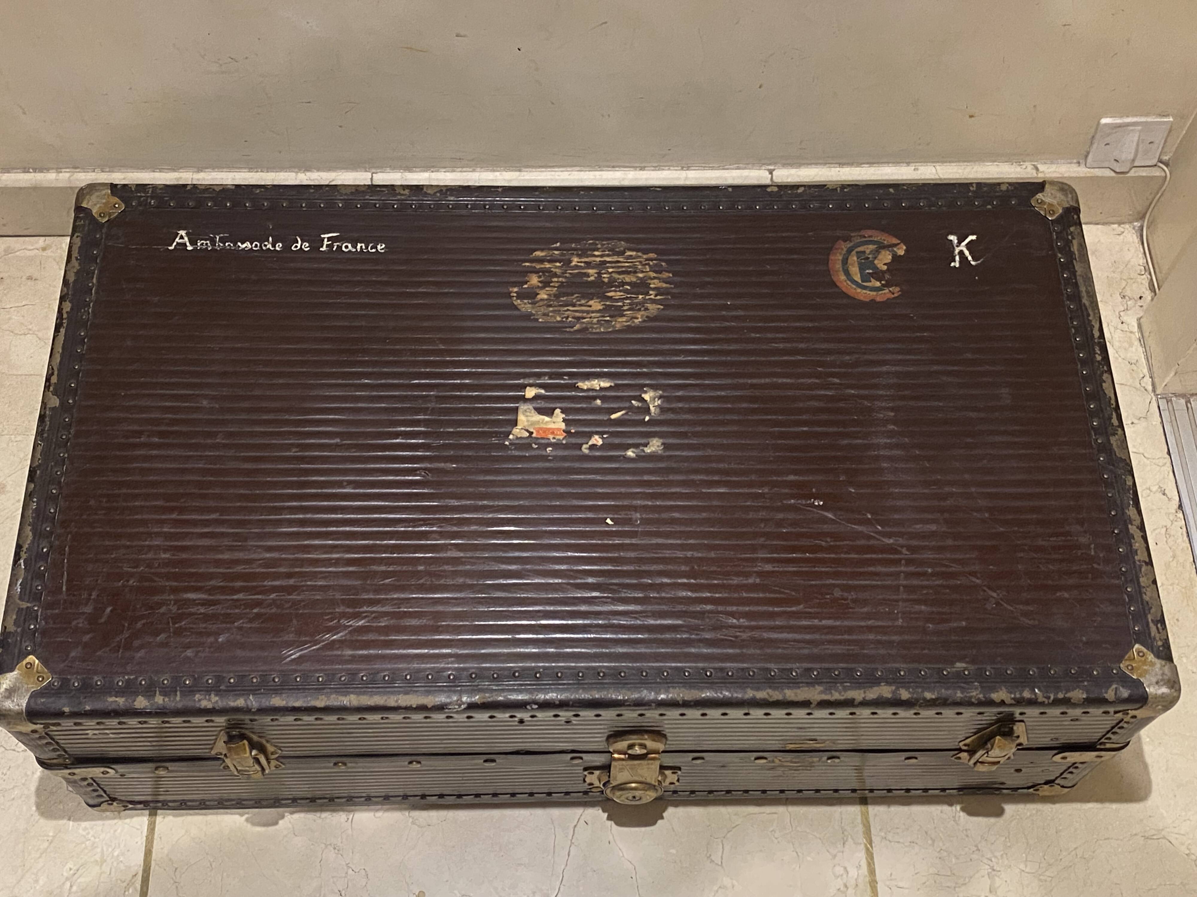 Old transatlantic travel trunk - from a French diplomat.
