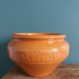 Plant pot, flower pot, planter in glazed terracotta
