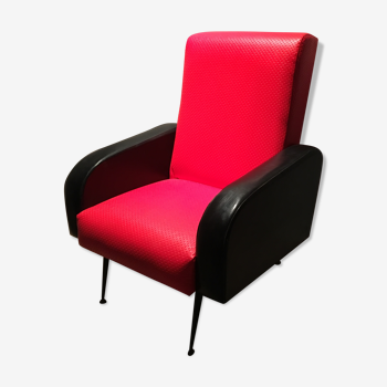 Fauteuil skaï des années 60