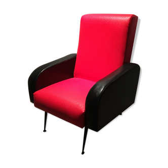 Fauteuil skaï des années 60