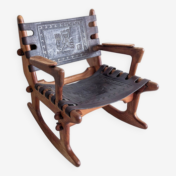 Rocking Chair sculptural par Angel Pazmiño pour Muebles de Estilo 1960