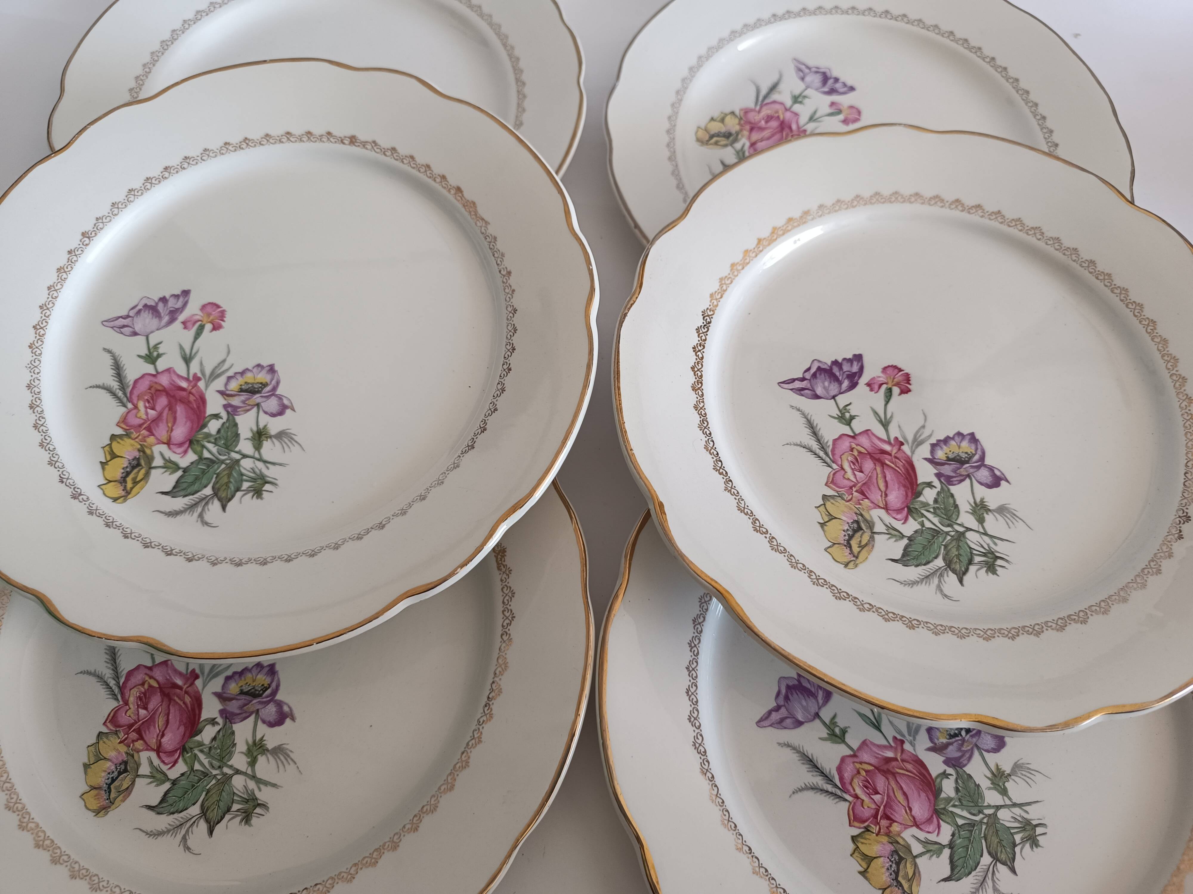 Assiettes plates Digoin & Sarreguemines