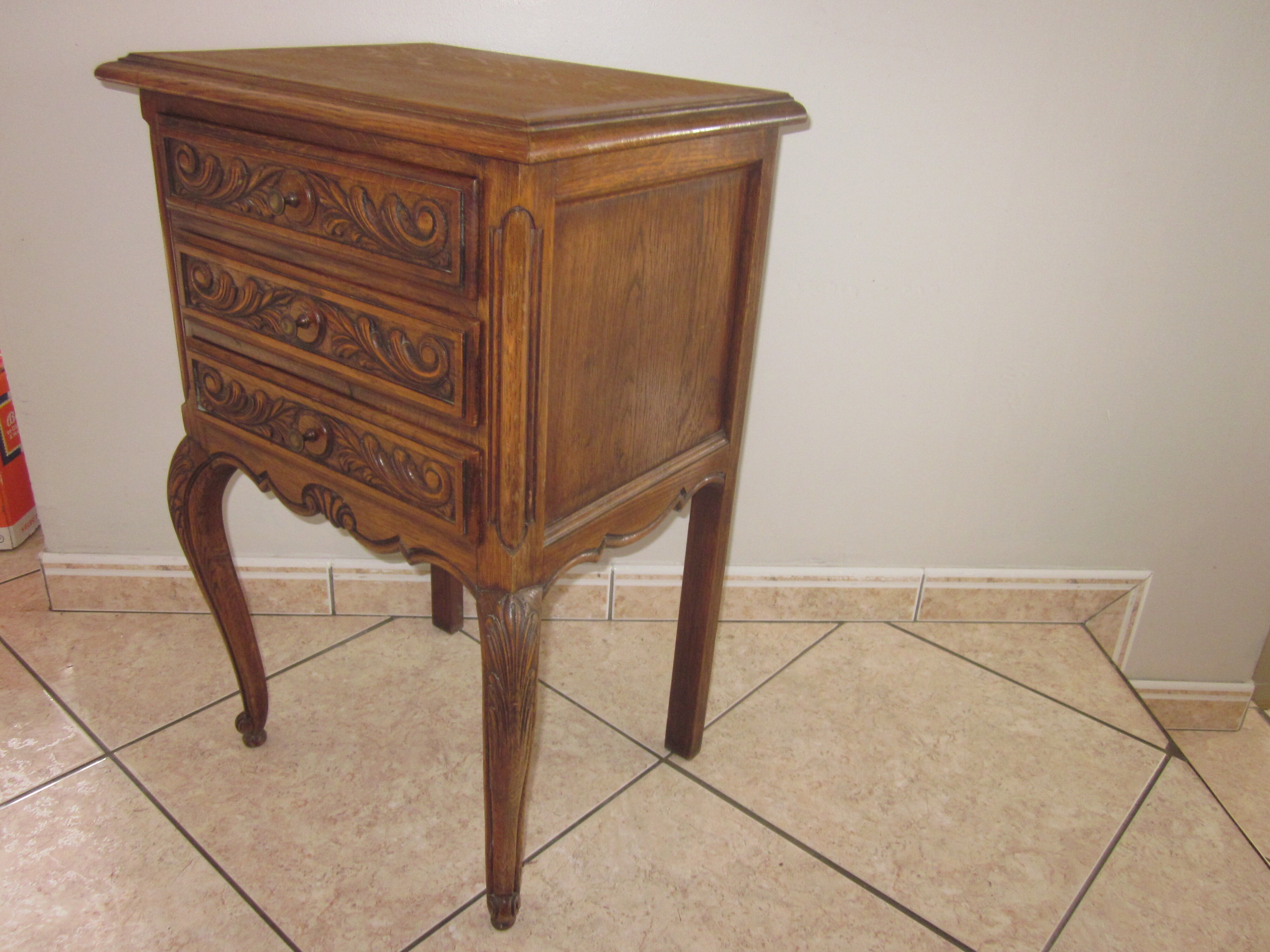 Old oak style bedside