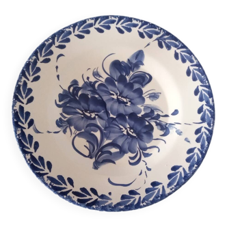 Large Portuguese Ceramic Plate Blue and White