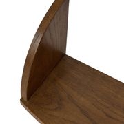 Vintage wooden wall shelve rack bookshelf in oak wood minimalist