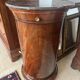 Rare Somno with drawer, Empire period Cuban mahogany and superb grooved marble.