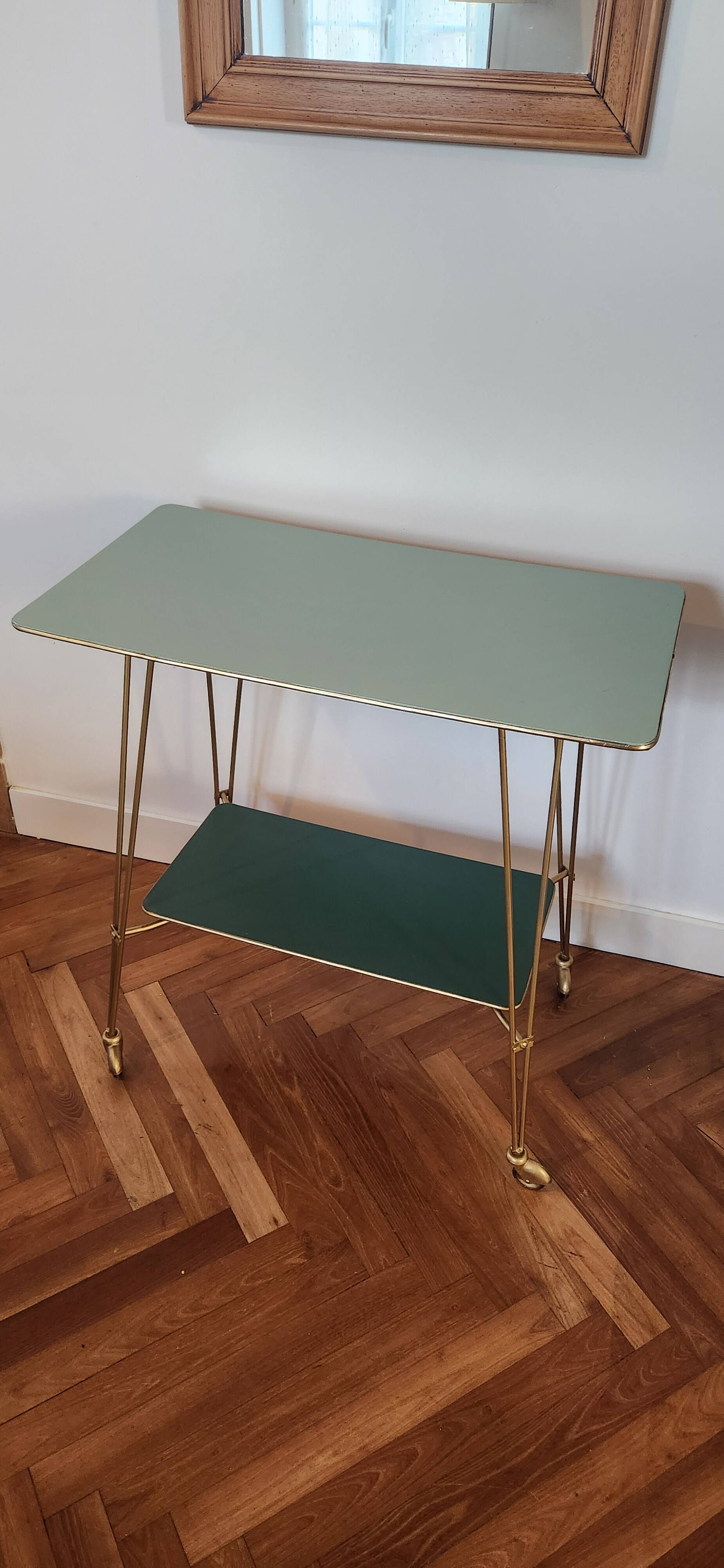 vintage rolling serving cart