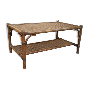 Table basse en rotin