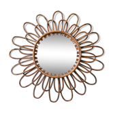 Rattan sun mirror 60s diameter 55cm