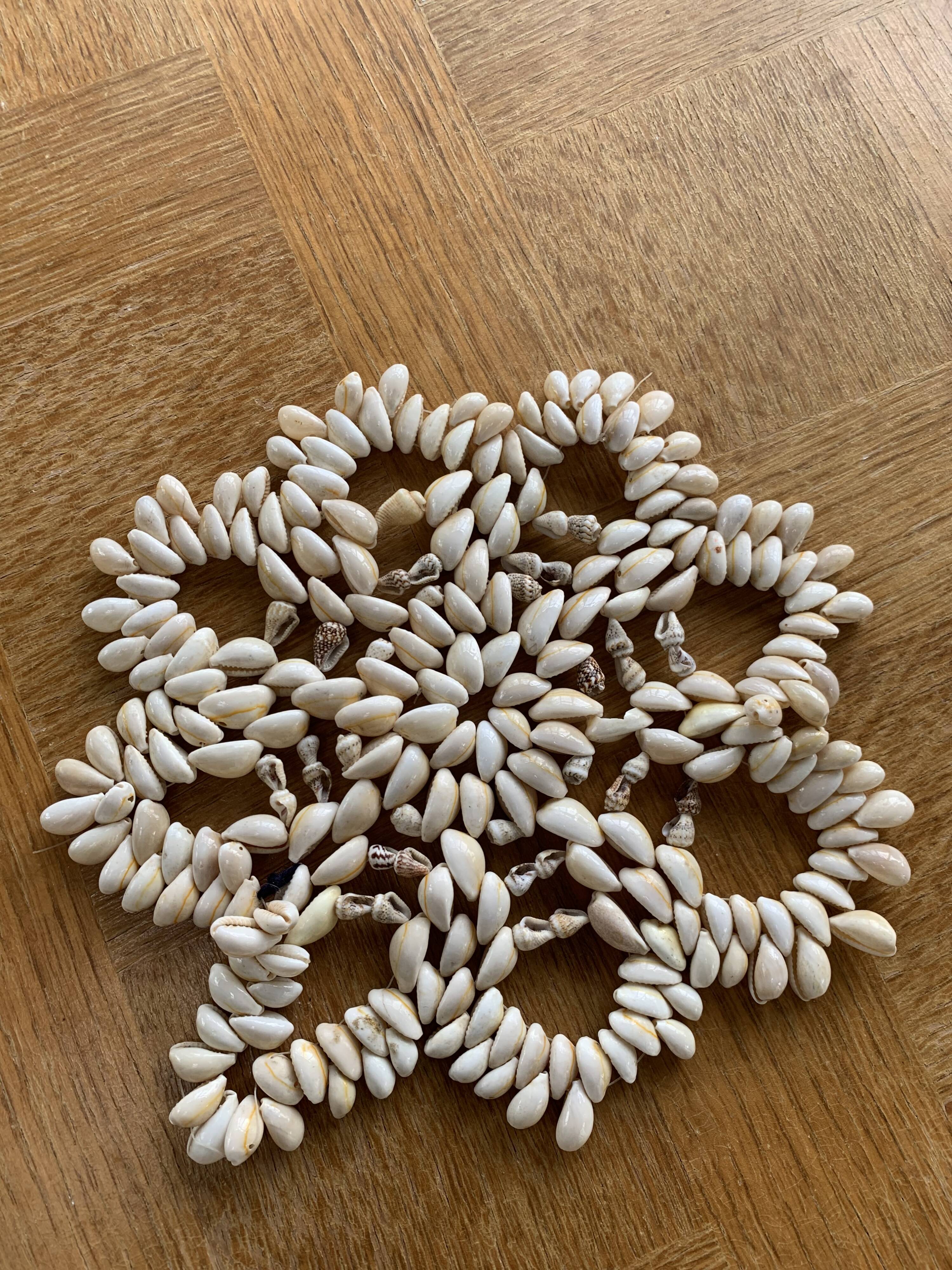 Vintage shell underside floral pattern