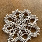 Vintage shell underside floral pattern