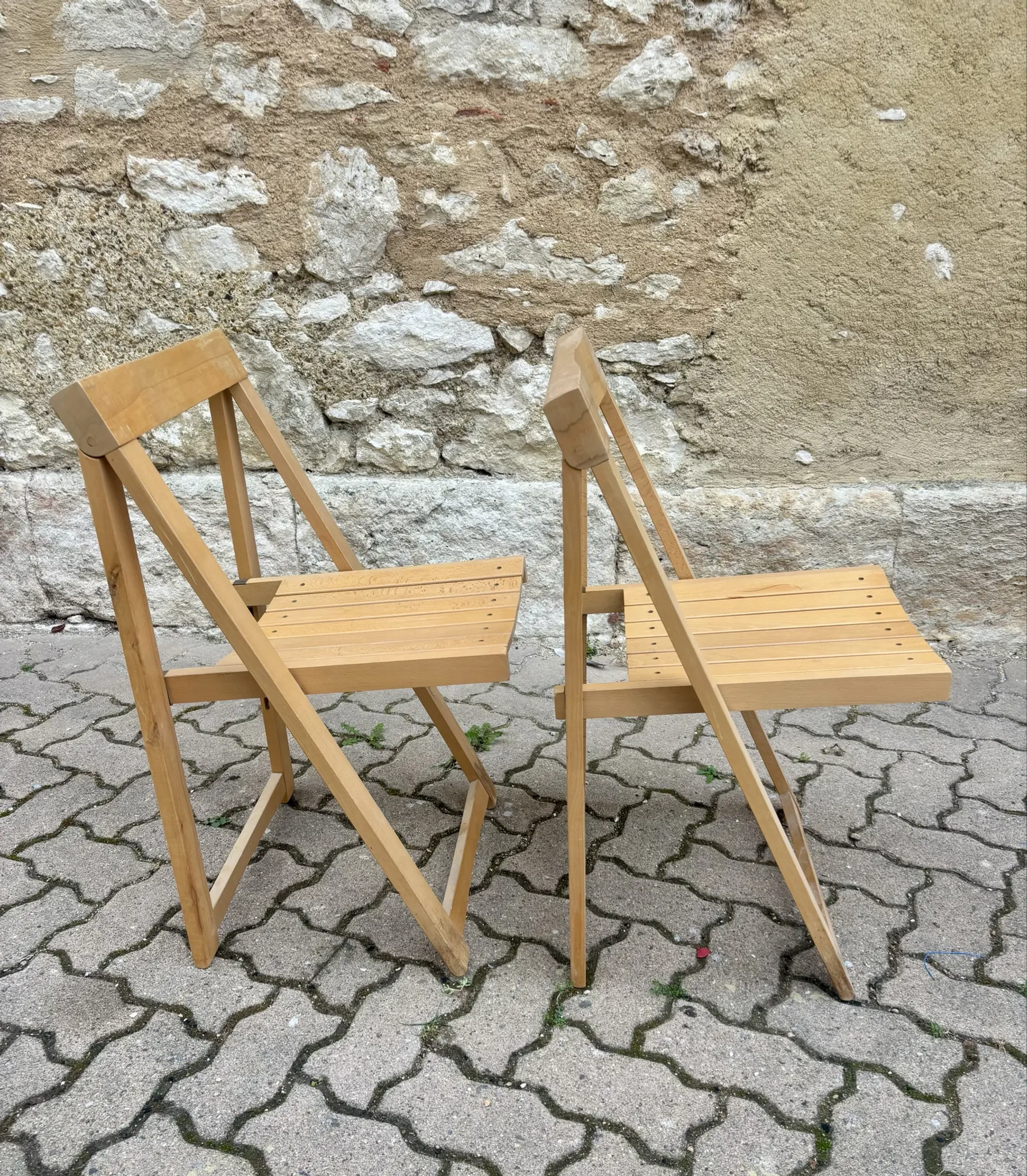 Vintage folding chairs Trieste – Aldo Jacober 1960