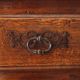 Antique baroque wardrobe in oak with safe, Italy, late 19th century.