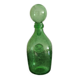 BIOT green blown glass bottle/bottle 24cm