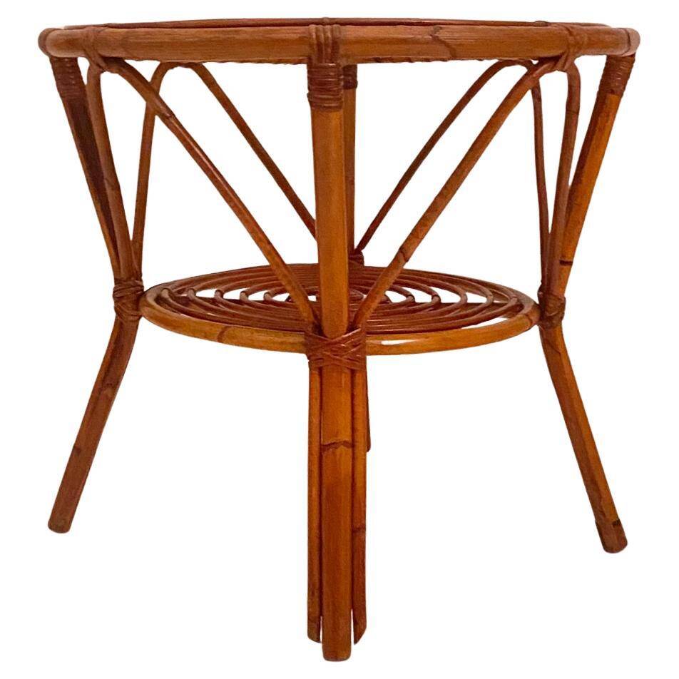 Mid Century Modern Bamboo Chairs and Table Set, Italy 1960s