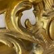 Large mirror with pediment XVIII eme gilded  86x150cm