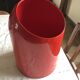 Vintage red paper bin MAKIO HASUIKE Gedy Italy