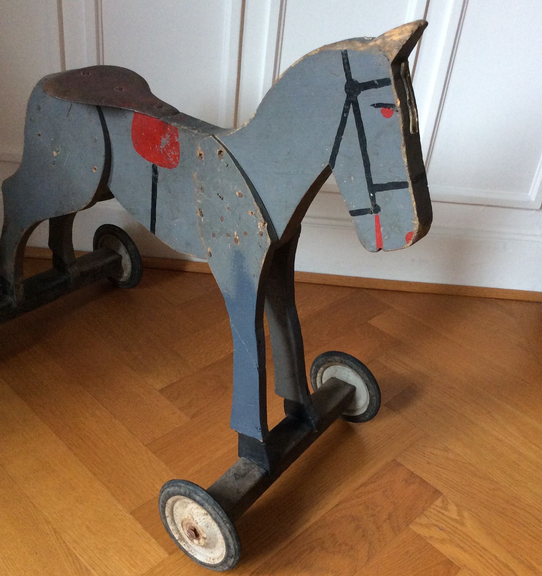 Old wooden roller horse