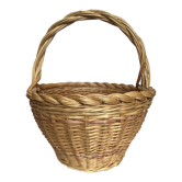Round wicker basket