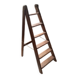 Antique 6-step wooden stepladder