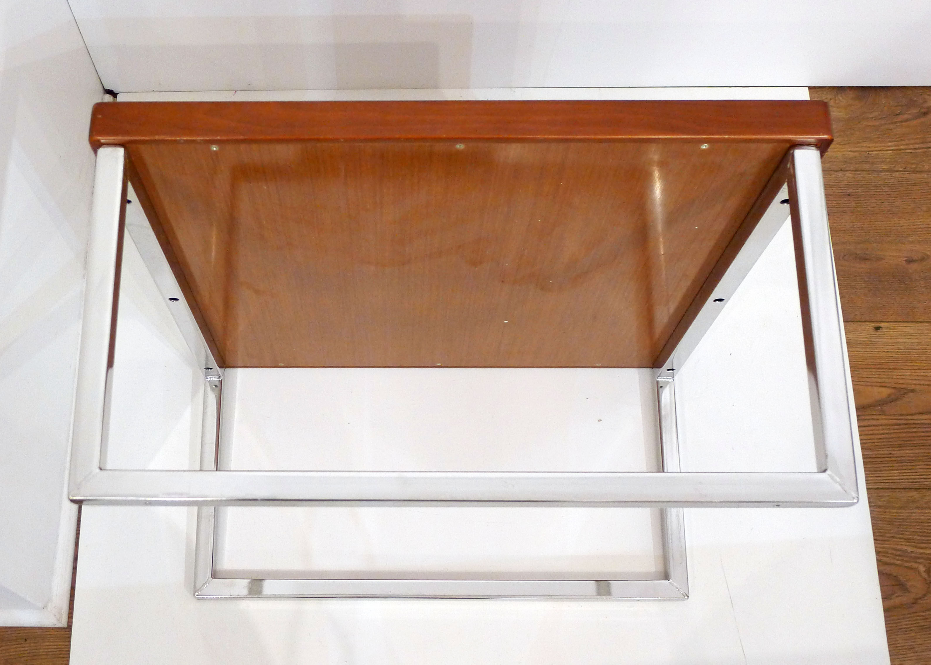 Table basse carrée bois & métal