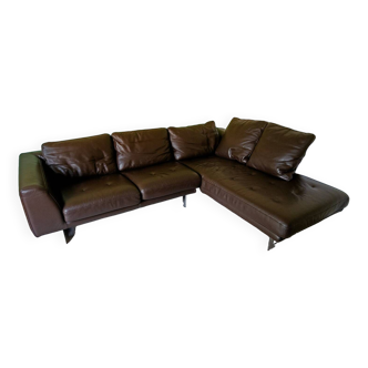 Roche Bobois leather corner sofa