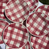 8 hollow plates from Faïencerie Nouvelle - Givors