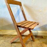 Chaise bois pliante vintage