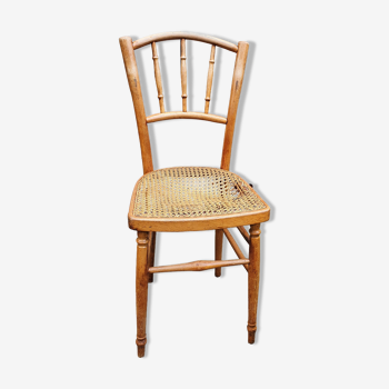 Old bistro chair, cannage, 1900