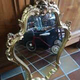 Golden modern mirror  - 90x60cm