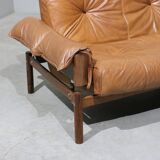 MP13 Sofa in Leather and Rosewood from Percival Lafer, 1970s