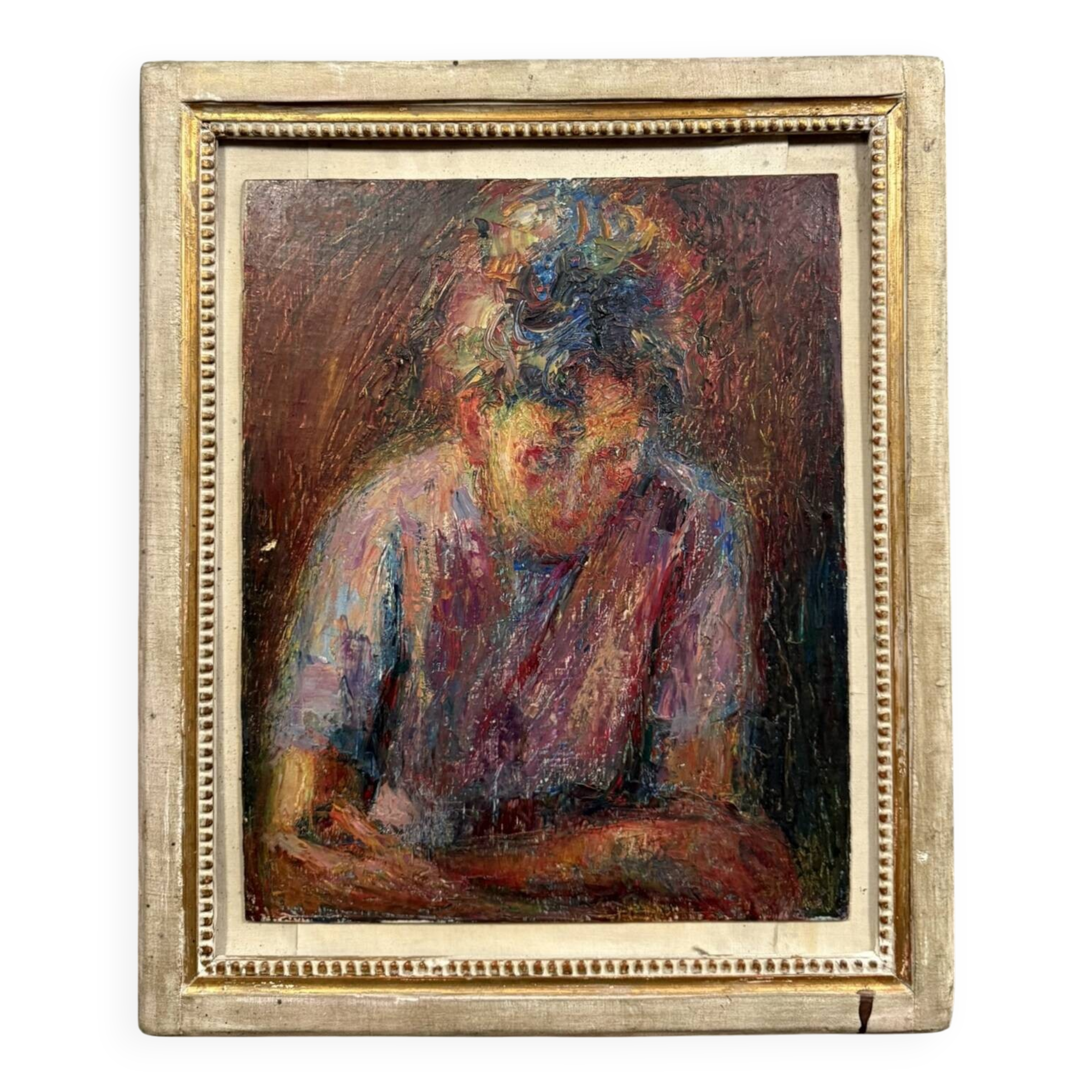 Oil painting on panel, Art Deco period