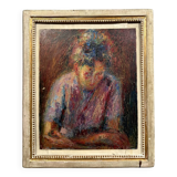 Oil painting on panel, Art Deco period