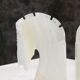 Vintage white onyx bookends – Horse heads