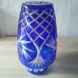 Remarquable et imposant vase en cristal de Saint Louis Art Déco 1940/1950