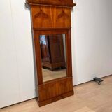 Biedermeier Wall Mirror in Cherrywood Veneer, South Germany, 1830s