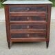 Commode du 19ème en acajou et marbre Louis XVI