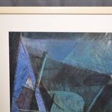 André BRECHET (1921-1993) "Abstract composition" Charcoal and grease pencil signed lower right.