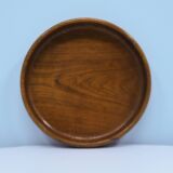 vintage round teak bowl