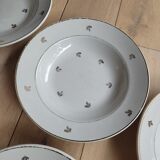 Set of 16 opaque porcelain hollow plates Badonviller