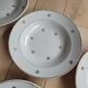 Set of 16 opaque porcelain hollow plates Badonviller