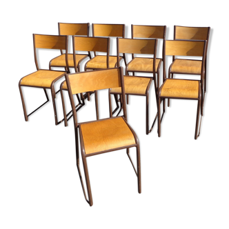 Set of school chairs