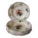 Set of 7 Digoin Sarreguemines soup plates, Agreste model, 1950