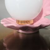 Pink ceramic shell lamp 1970