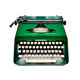 Machine à écrire Remington Concord vert anglais révisée ruban neuf