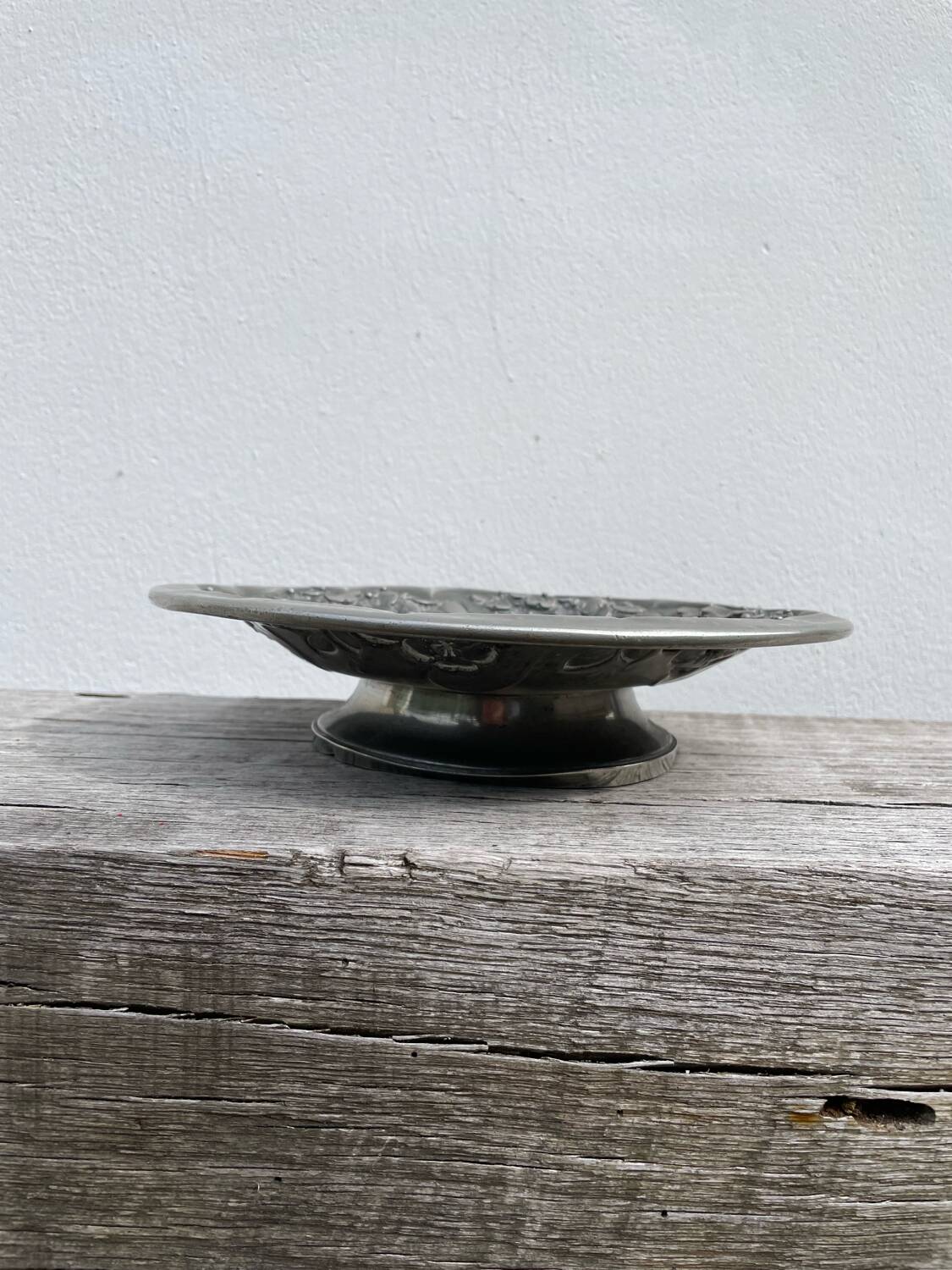 Signed metal salad bowl