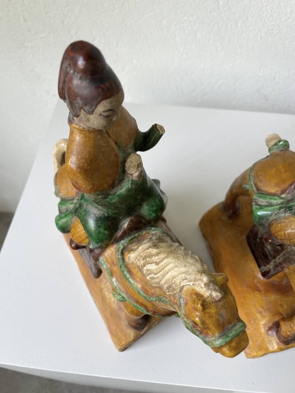 Ming period terracotta equestrian ridge tile