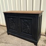 Black wood bottom sideboard